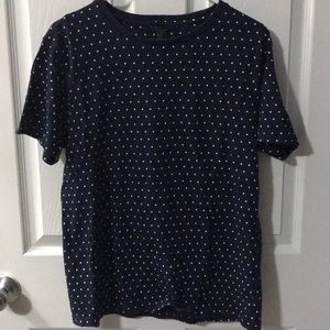 Navy & White Polka Dot T Shirt